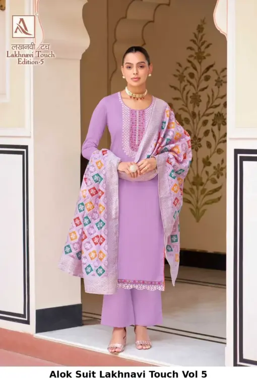 Alok Suit Lakhnavi Touch Vol 5