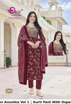 Devi Anushka Vol 1  Kurti Pant With Dupatta