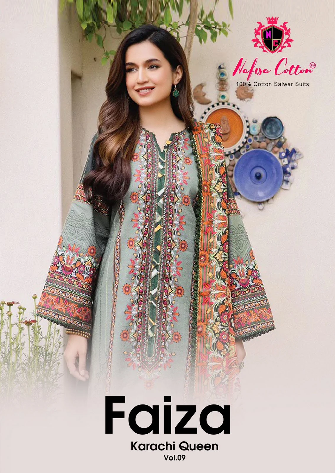 Nafisa Faiza Vol 9 Karachi Dress Material