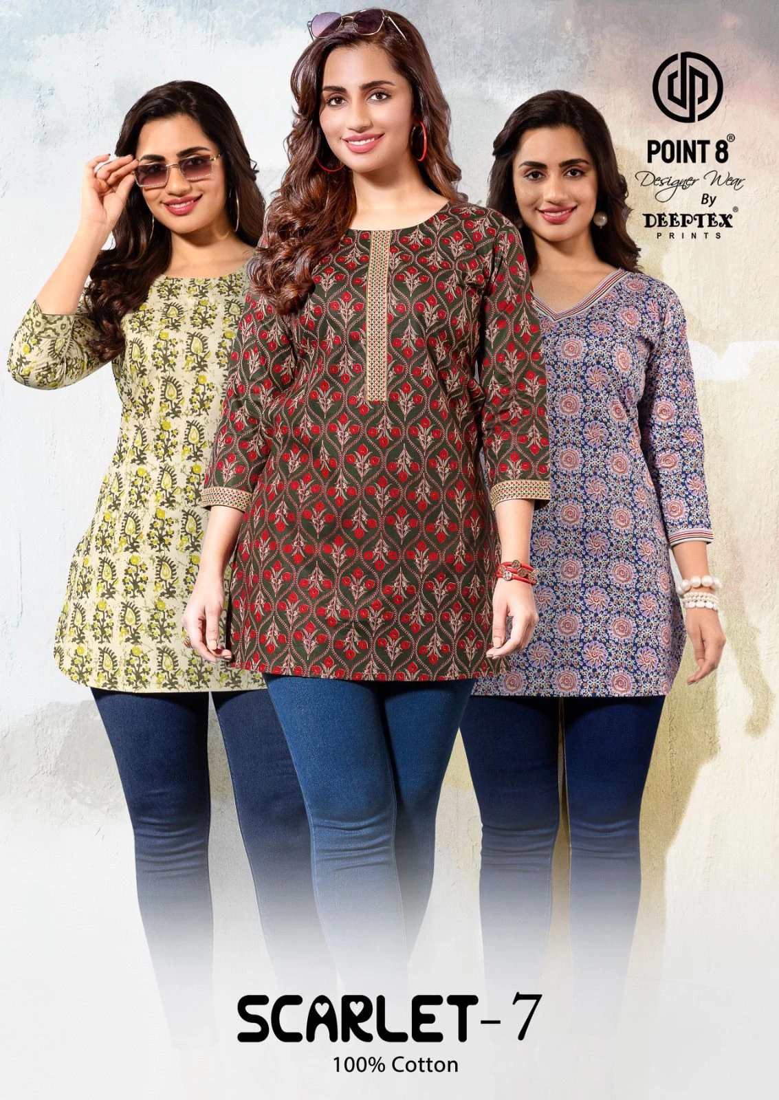 Deeptex Prints Deeptex Scarlet Vol 7 Cotton Ladies Western Tops