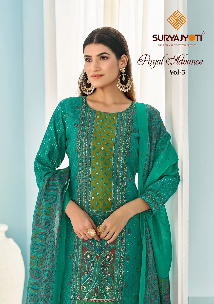 Suryajyoti Payal Advance Vol 3 Printed Cotton Dress Materials