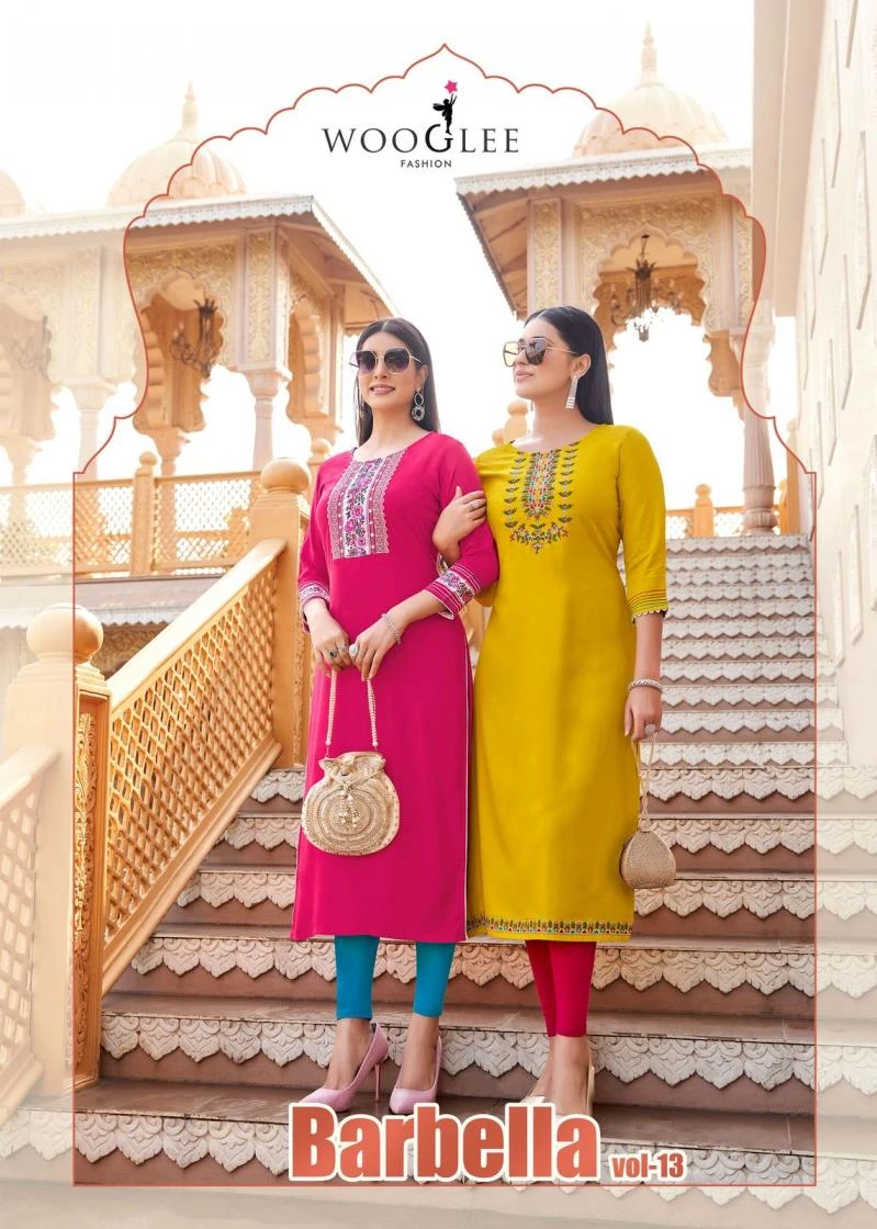 Barbella Vol 13 Rayon Kurtis Catalog wholesale