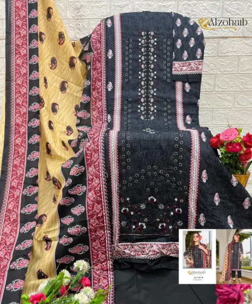 Alzohaib Lamhay Vol 1 - Chiffon Dupatta - Image 2