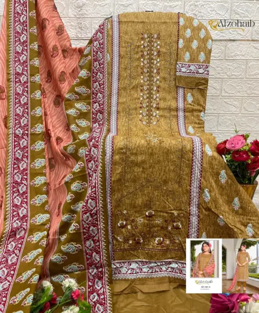 Alzohaib Lamhay Vol 1 - Chiffon Dupatta - Image 4