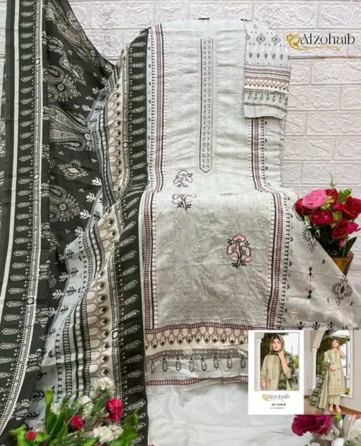 Alzohaib Lamhay Vol 2 - Chiffon Dupatta - Image 3
