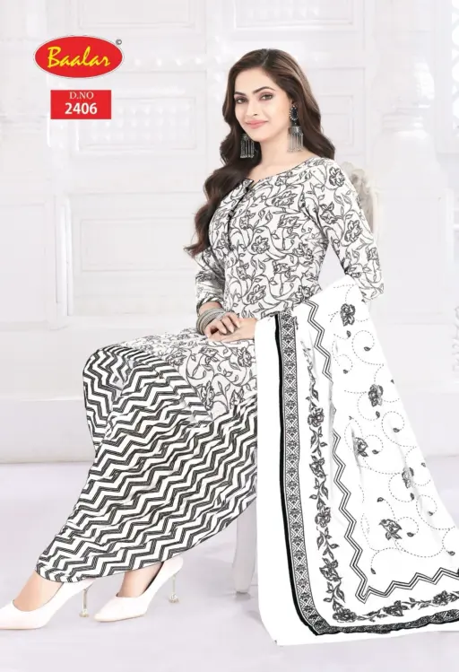 Baalar Black & White Patiyala - Image 4