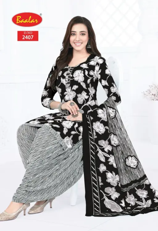 Baalar Black & White Patiyala - Image 5
