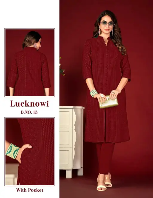 Tunic Lucknowi Lining Chikankari Collection - Image 10