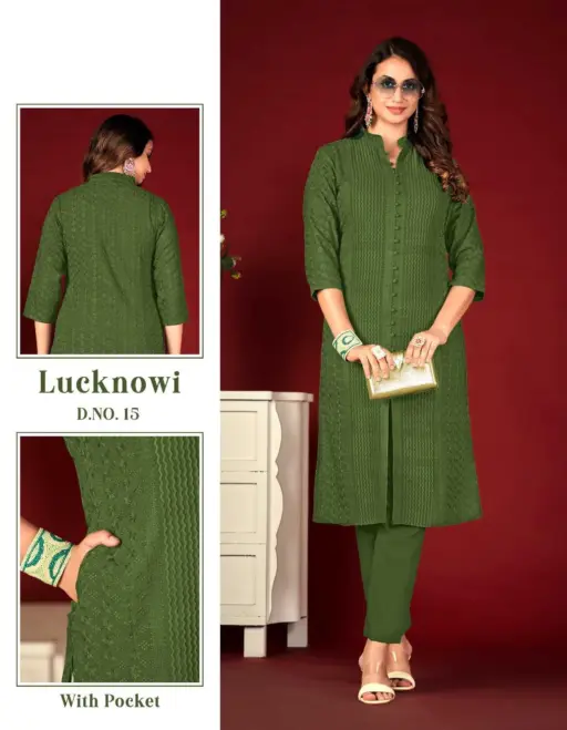 Tunic Lucknowi Lining Chikankari Collection - Image 11