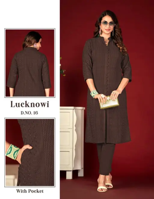 Tunic Lucknowi Lining Chikankari Collection - Image 14