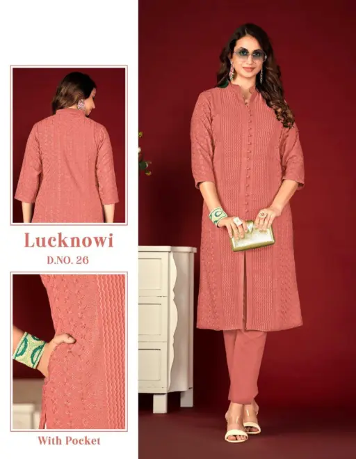 Tunic Lucknowi Lining Chikankari Collection - Image 16