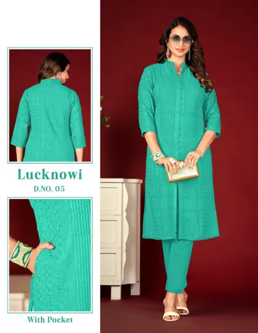 Tunic Lucknowi Lining Chikankari Collection - Image 17