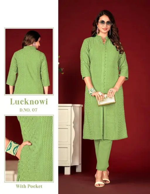 Tunic Lucknowi Lining Chikankari Collection - Image 3