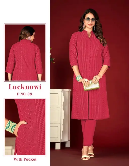 Tunic Lucknowi Lining Chikankari Collection - Image 4