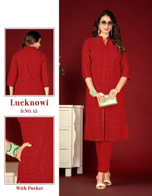Tunic Lucknowi Lining Chikankari Collection - Image 7