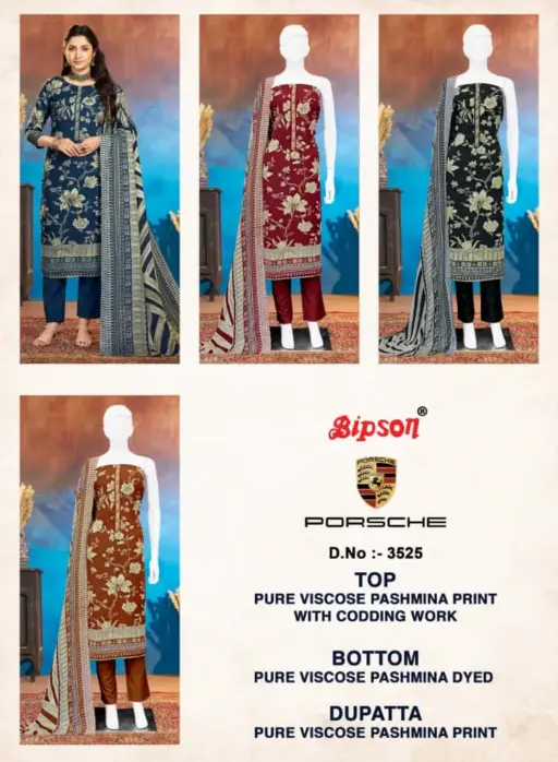 Bipson Premium Pashmina Collection Porsche 3525 - Image 6