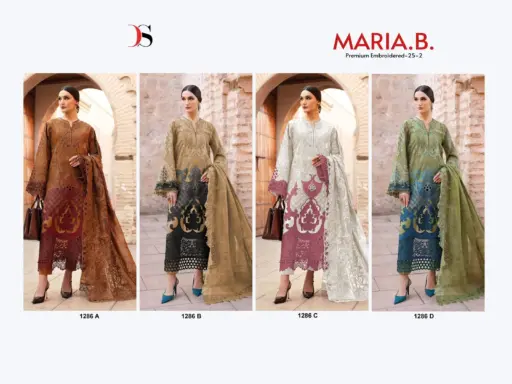 Deepsy Hit Design Of Maria B Premium Embroidered 25 2 D 1286 - Cotton Dupatta - Image 6
