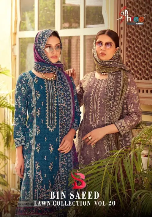 Shree Fabs Bin Saeed Lawn Collection Vol-20