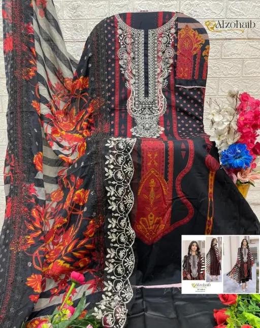 Alzohaib Rubina Vol 1 - Cotton Dupatta - Image 3