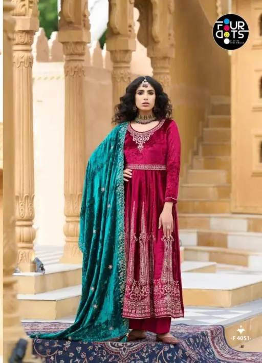 Fourdots Anarkali Makhmal - Image 4