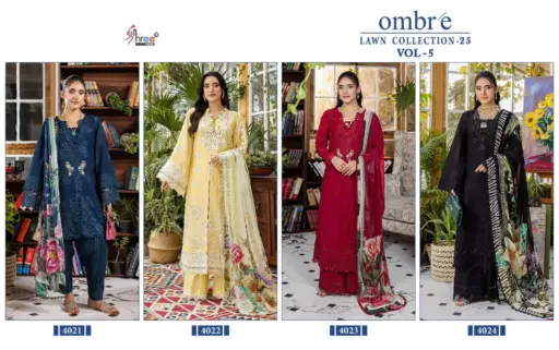 Shree Fabs Ombre Lawn Collection Vol 5 - Image 7